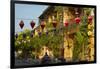 Lanterns and restaurants, Hoi An, Vietnam-David Wall-Framed Photographic Print