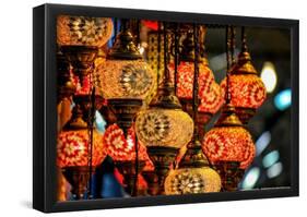 Lanterns at Grand Bazaar Istanbul Turkey-null-Framed Poster