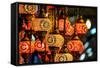 Lanterns at Grand Bazaar Istanbul Turkey-null-Framed Stretched Canvas