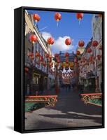 Lanterns Decorate Gerrard Street, Soho During Chinese New Year Celebrations, Chinatown, London-Amanda Hall-Framed Stretched Canvas