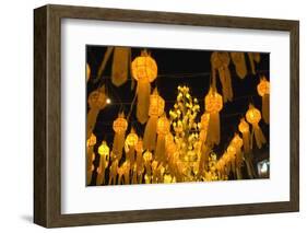 Lanterns for Loi Krathong festival.-Alison Wright-Framed Photographic Print