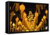 Lanterns for Loi Krathong festival.-Alison Wright-Framed Stretched Canvas