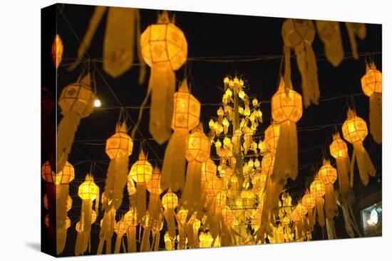 Lanterns for Loi Krathong festival.-Alison Wright-Stretched Canvas