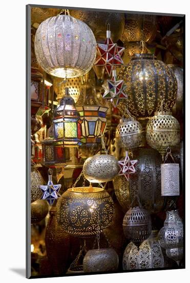 Lanterns for Sale in the Souk, Marrakesh, Morocco, North Africa, Africa-Simon Montgomery-Mounted Photographic Print