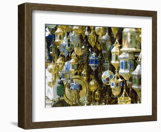 Lanterns for Sale in the Souk Near the Djemaa El Fna, Marrakech, Morocco, North Africa, Africa-Simon Harris-Framed Photographic Print