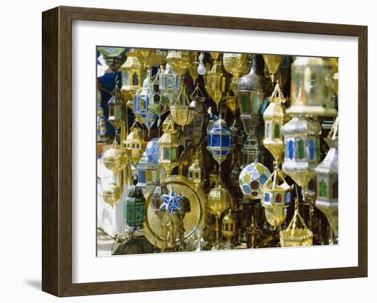 Lanterns for Sale in the Souk Near the Djemaa El Fna, Marrakech, Morocco, North Africa, Africa-Simon Harris-Framed Photographic Print