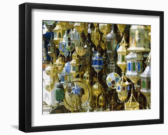 Lanterns for Sale in the Souk Near the Djemaa El Fna, Marrakech, Morocco, North Africa, Africa-Simon Harris-Framed Photographic Print