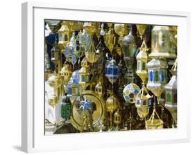 Lanterns for Sale in the Souk Near the Djemaa El Fna, Marrakech, Morocco, North Africa, Africa-Simon Harris-Framed Photographic Print