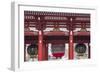 Lanterns hanging from a gate to the entrance of the Buddhist Temple-Sheila Haddad-Framed Photographic Print