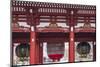 Lanterns hanging from a gate to the entrance of the Buddhist Temple-Sheila Haddad-Mounted Photographic Print