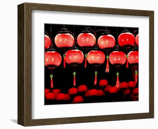 Lanterns in Chinese Temple, Kuala Lumpur, Malaysia-Jay Sturdevant-Framed Photographic Print