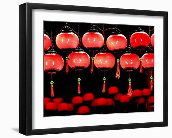 Lanterns in Chinese Temple, Kuala Lumpur, Malaysia-Jay Sturdevant-Framed Photographic Print