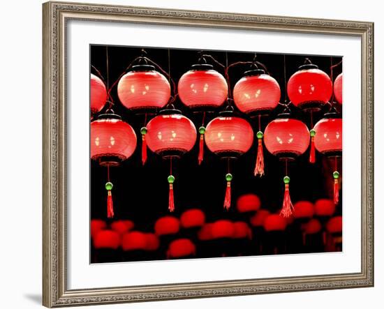 Lanterns in Chinese Temple, Kuala Lumpur, Malaysia-Jay Sturdevant-Framed Photographic Print