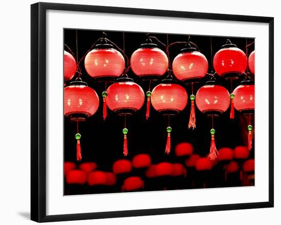 Lanterns in Chinese Temple, Kuala Lumpur, Malaysia-Jay Sturdevant-Framed Photographic Print