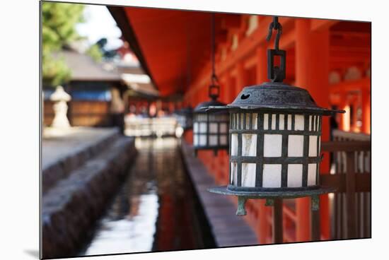 Lanterns in Itsukushima Shrine, Miyajima, Hiroshima Prefecture, Japan.-Iwashi Spirit-Mounted Photographic Print