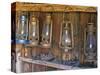 Lanterns Inside Boone's General Store, Abandoned Mining Town of Bodie, Bodie State Historic Park-Dennis Flaherty-Stretched Canvas