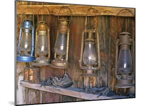 Lanterns Inside Boone's General Store, Abandoned Mining Town of Bodie, Bodie State Historic Park-Dennis Flaherty-Mounted Photographic Print