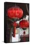 Lanterns, Lijiang (UNESCO World Heritage Site), Yunnan, China-Ian Trower-Framed Stretched Canvas