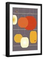 Lanterns-Dicky Bird-Framed Premium Giclee Print