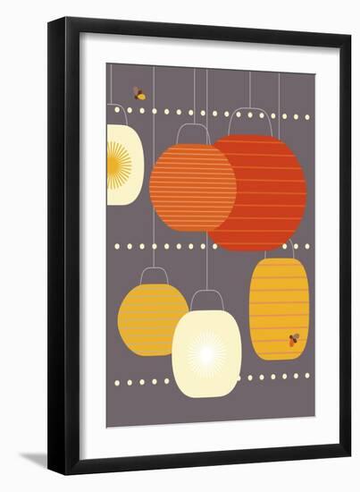 Lanterns-Dicky Bird-Framed Premium Giclee Print