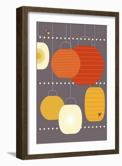 Lanterns-Dicky Bird-Framed Giclee Print