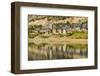 Lanuza village, abandoned after a dam created Lake Lanuza, now rebuilt, Sallent de Gallego, Pyrenee-Robert Francis-Framed Photographic Print