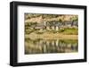 Lanuza village, abandoned after a dam created Lake Lanuza, now rebuilt, Sallent de Gallego, Pyrenee-Robert Francis-Framed Photographic Print