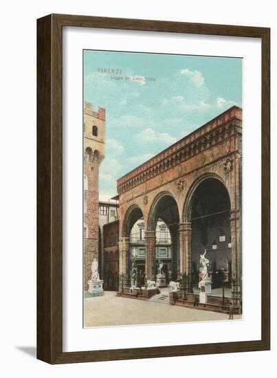 Lanzi Loggia, Florence, Italy-null-Framed Art Print