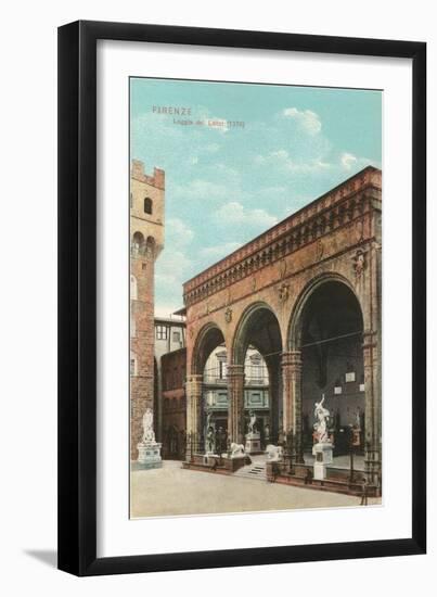 Lanzi Loggia, Florence, Italy-null-Framed Art Print