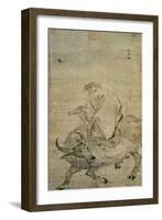 Lao-Tzu (circa 604-531 BC) Riding His Ox, Chinese, Ming Dynasty (1368-1644)-null-Framed Giclee Print