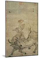 Lao-Tzu (circa 604-531 BC) Riding His Ox, Chinese, Ming Dynasty (1368-1644)-null-Mounted Giclee Print