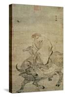 Lao-Tzu (circa 604-531 BC) Riding His Ox, Chinese, Ming Dynasty (1368-1644)-null-Stretched Canvas