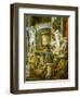 Laocoon, the Borghese Vase and Silenius Carrying the Infant Dionysos-Giovanni Paolo Pannini-Framed Premium Giclee Print