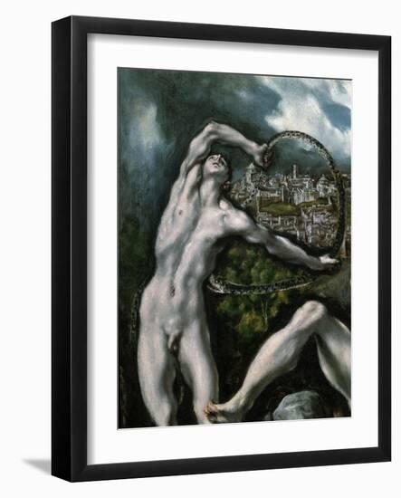 Laokoon and His Sons (Detail), 1610-1614-El Greco-Framed Giclee Print