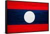 Laos Flag Design with Wood Patterning - Flags of the World Series-Philippe Hugonnard-Framed Stretched Canvas