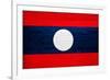 Laos Flag Design with Wood Patterning - Flags of the World Series-Philippe Hugonnard-Framed Art Print