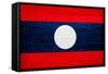 Laos Flag Design with Wood Patterning - Flags of the World Series-Philippe Hugonnard-Framed Stretched Canvas