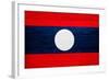 Laos Flag Design with Wood Patterning - Flags of the World Series-Philippe Hugonnard-Framed Art Print