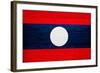 Laos Flag Design with Wood Patterning - Flags of the World Series-Philippe Hugonnard-Framed Art Print