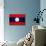 Laos Flag Design with Wood Patterning - Flags of the World Series-Philippe Hugonnard-Mounted Art Print displayed on a wall