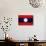 Laos Flag Design with Wood Patterning - Flags of the World Series-Philippe Hugonnard-Mounted Art Print displayed on a wall