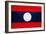 Laos Flag Design with Wood Patterning - Flags of the World Series-Philippe Hugonnard-Framed Art Print