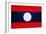 Laos Flag Design with Wood Patterning - Flags of the World Series-Philippe Hugonnard-Framed Art Print