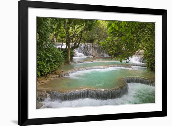 Laos, Kuang Si-Nigel Pavitt-Framed Photographic Print