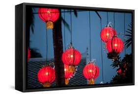 Laos Lanterns-Erin Berzel-Framed Stretched Canvas