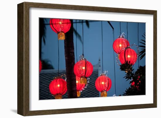 Laos Lanterns-Erin Berzel-Framed Photographic Print