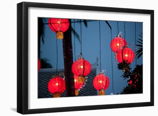 Laos Lanterns-Erin Berzel-Framed Photographic Print