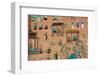 Laos, Luang Prabang. Detail of mosaic decorations depicting people on the side of a building.-Tom Haseltine-Framed Photographic Print