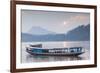 Laos, Luang Prabang. Riverboats on the Mekong River.-Walter Bibikow-Framed Photographic Print