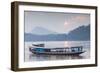 Laos, Luang Prabang. Riverboats on the Mekong River.-Walter Bibikow-Framed Photographic Print